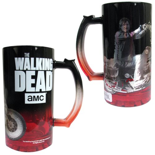 The Walking Dead Daryl Dixon on Motorcycle Glass Beer Mug